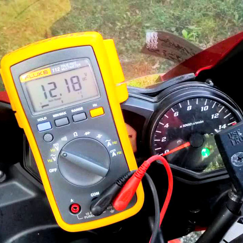 Motorcycle battery voltage